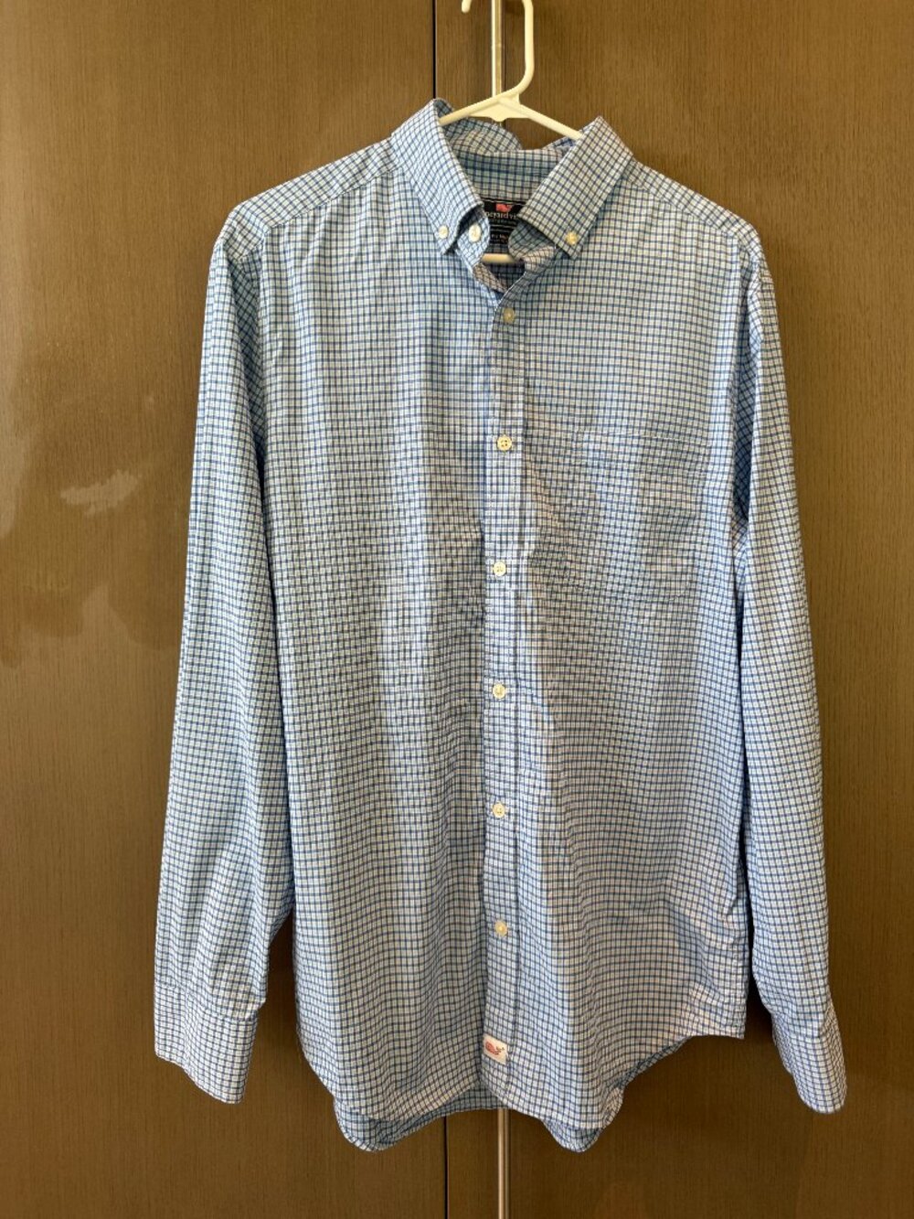 Vineyard Vines Performance Blue Classic Fit Murray Shirt Medium